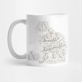 Ragamuffin Wordcloud for Lighter Backgrounds Mug